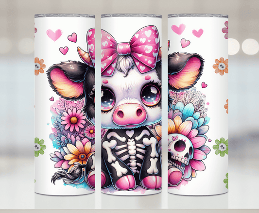 Pink Bow Highland Cow | Premium Sublimation Tumbler Transfers – Vibrant, Long-Lasting Designs