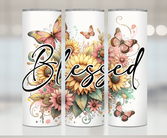 Blessed with Butterfly's | Premium Sublimation Tumbler Transfers – Vibrant, Long-Lasting Designs