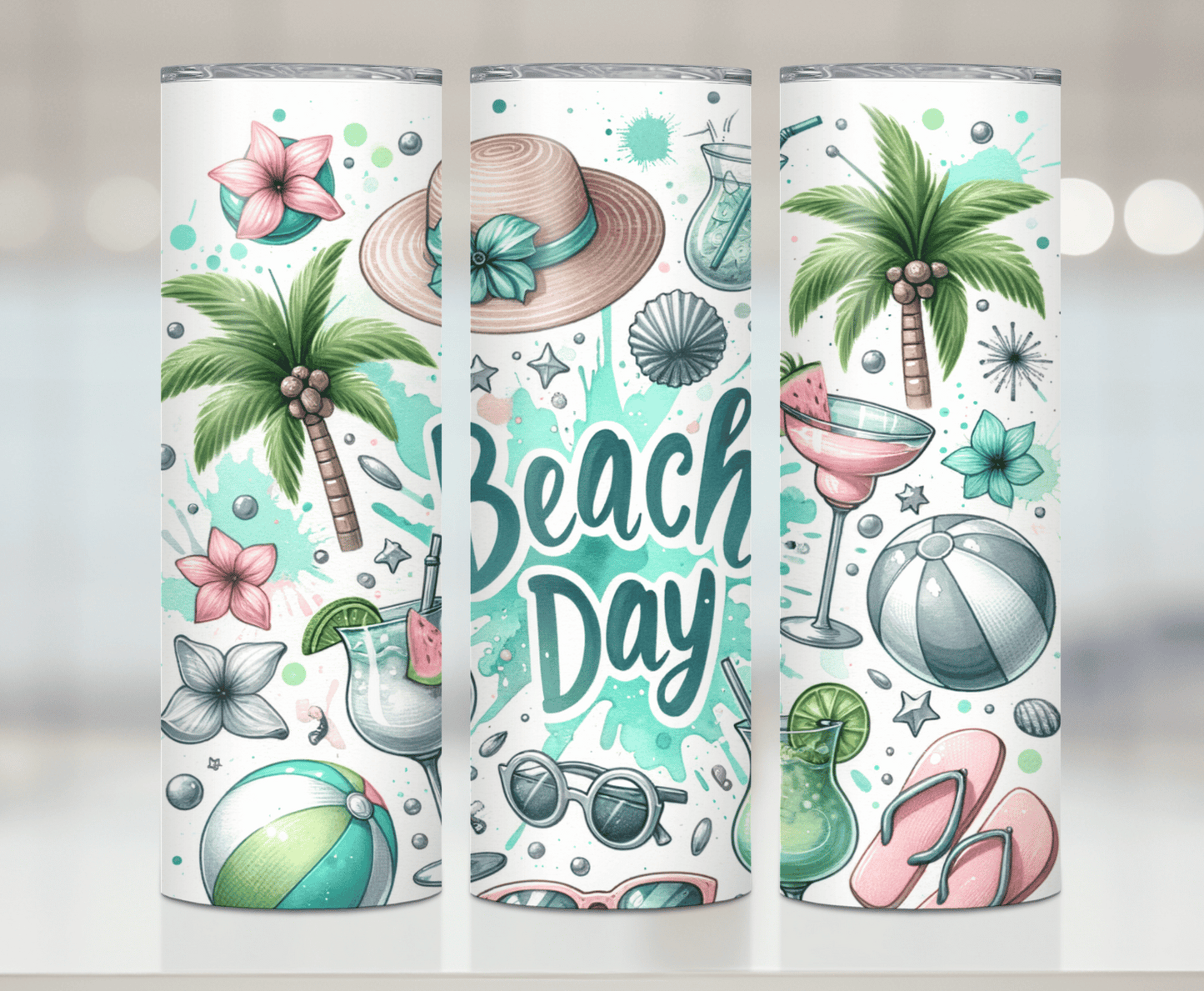 Beach Day | Premium Sublimation Tumbler Transfers – Vibrant, Long-Lasting Designs