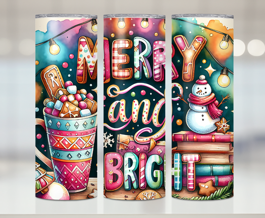 Merry And Bright | Premium Sublimation Tumbler Transfers – Vibrant, Long-Lasting Designs