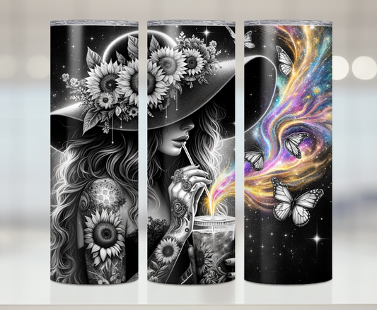 Witchy Woman Coffee Lover| Premium Sublimation Tumbler Transfers – Vibrant, Long-Lasting Designs