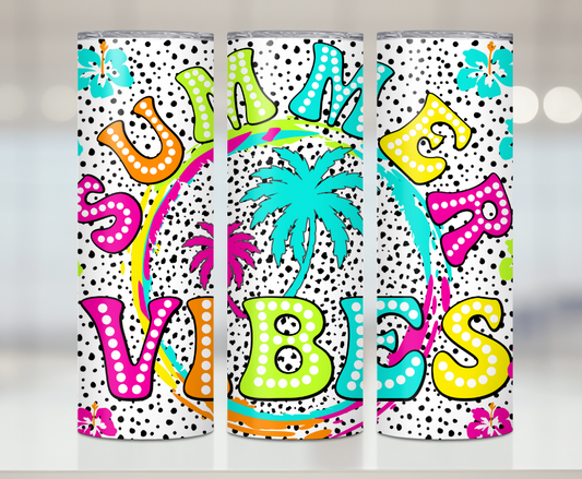 Neon Summer Vibes | Premium Sublimation Tumbler Transfers – Vibrant, Long-Lasting Designs