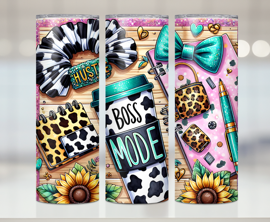 Boss Mode | Premium Sublimation Tumbler Transfers – Vibrant, Long-Lasting Designs