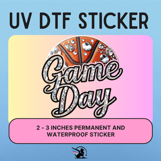Game Day Basketball Bling | UV DTF STICKER