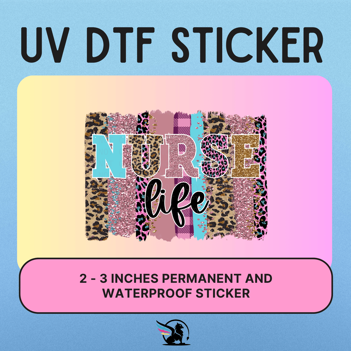 Nurse Life Cheetah | UV DTF STICKER