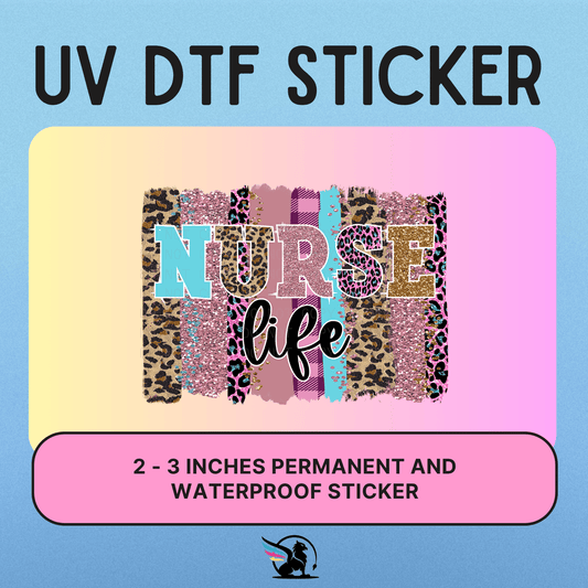 Nurse Life Cheetah | UV DTF STICKER
