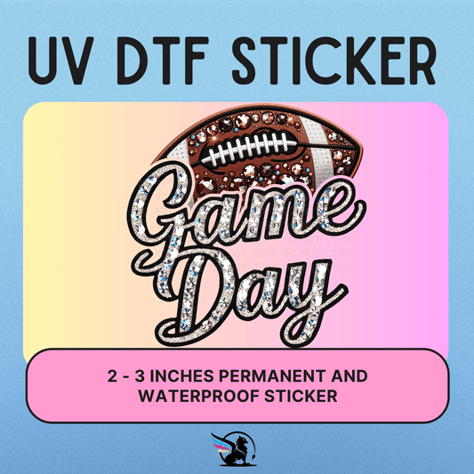 Football Game Day Bling | UV DTF STICKER