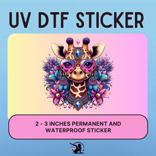 Bling Giraffe  | UV DTF STICKER