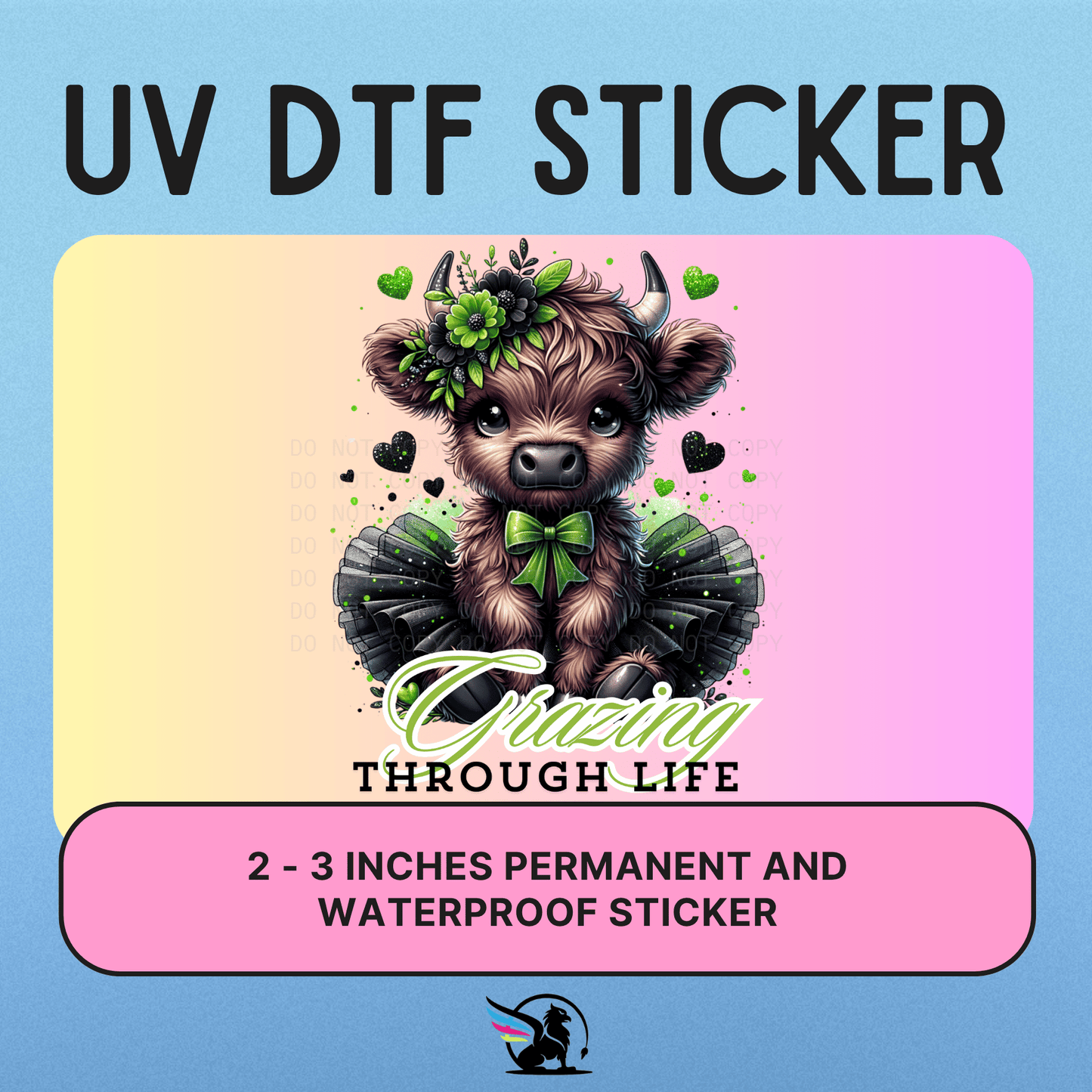 Crazing Through Life| UV DTF STICKER