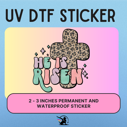 Cheetah He Is Risen | UV DTF STICKER
