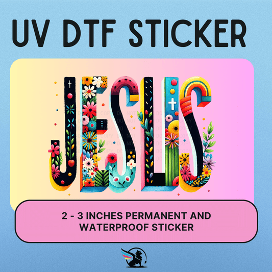 Floral Jesus | UV DTF STICKER