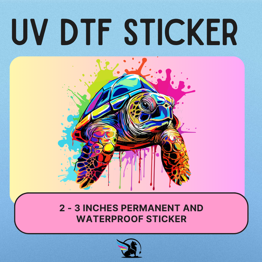 Water Colored Turtle | UV DTF STICKER