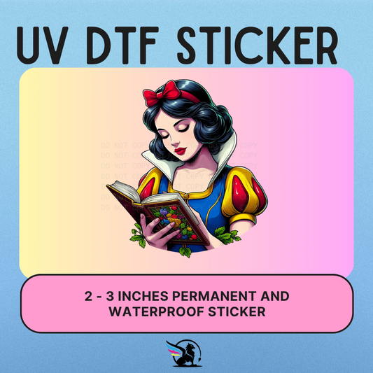 Snow Reading Princess | UV DTF STICKER