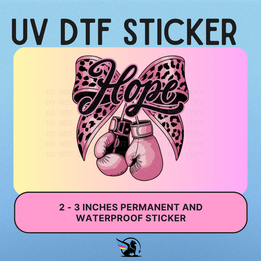 Hope Boxing Gloves | UV DTF STICKER