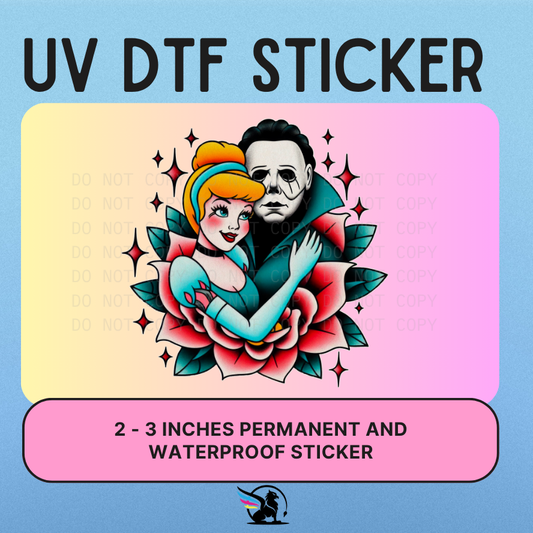 CINDERELLA AND MIKE| UV DTF STICKER