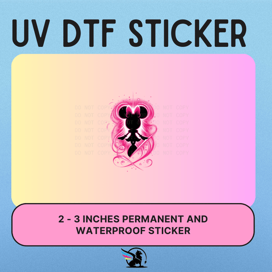 MINNIE PINK GLOW | UV DTF STICKER