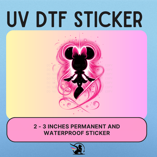 MINNIE PINK GLOW | UV DTF STICKER