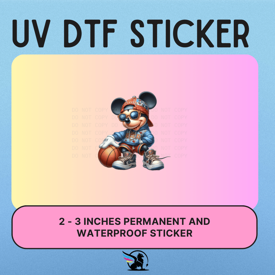 MOUSE BASKETBALL | UV DTF STICKER