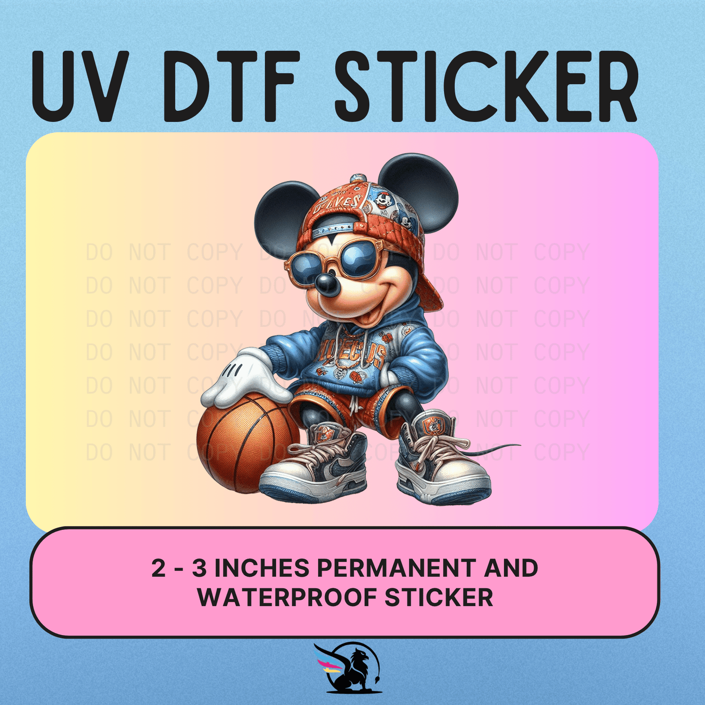MOUSE BASKETBALL | UV DTF STICKER