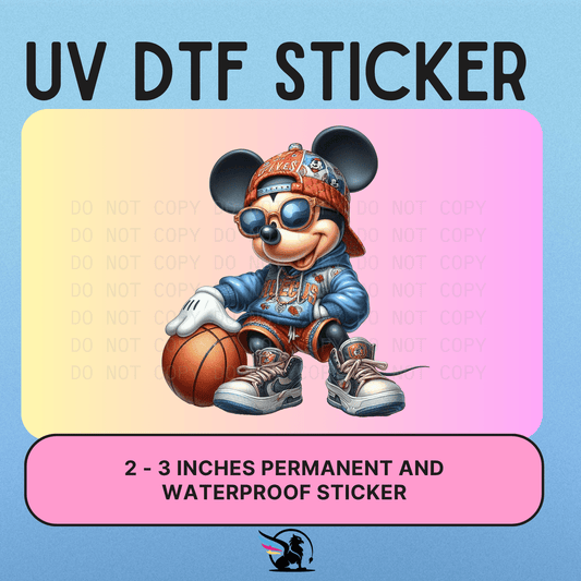 MOUSE BASKETBALL | UV DTF STICKER
