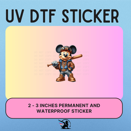 MOUSE BASEBALL  | UV DTF STICKER