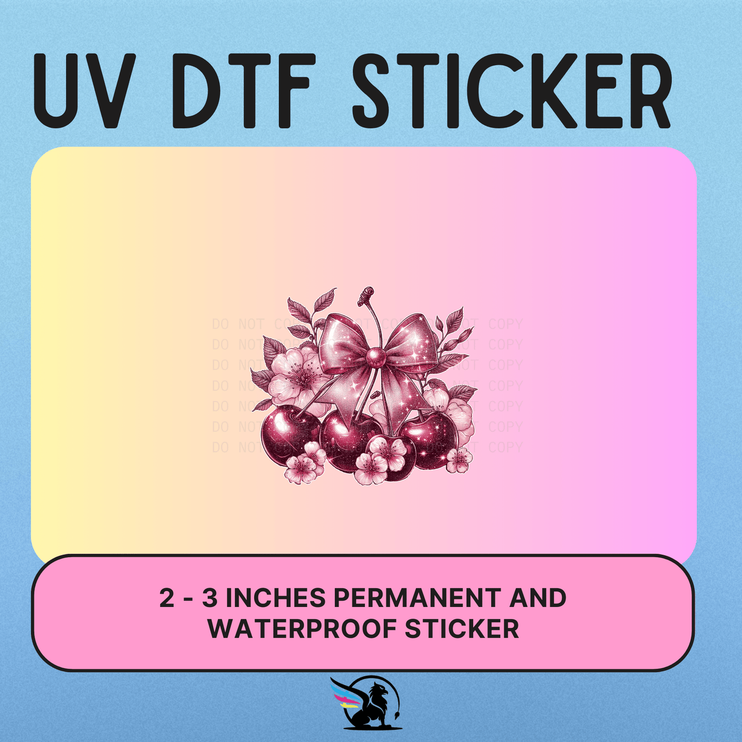 CHERRY BOWS | UV DTF STICKER