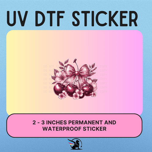 CHERRY BOWS | UV DTF STICKER