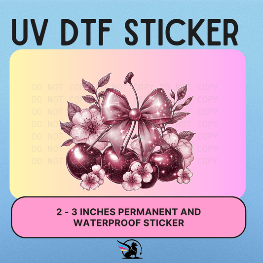 CHERRY BOWS | UV DTF STICKER