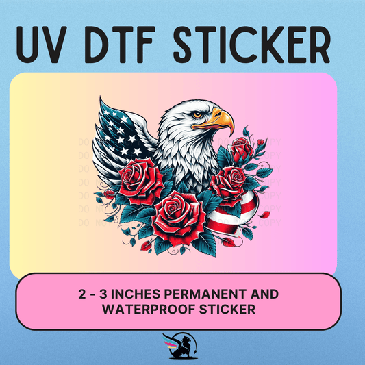 EAGLE ROSES| UV DTF STICKER