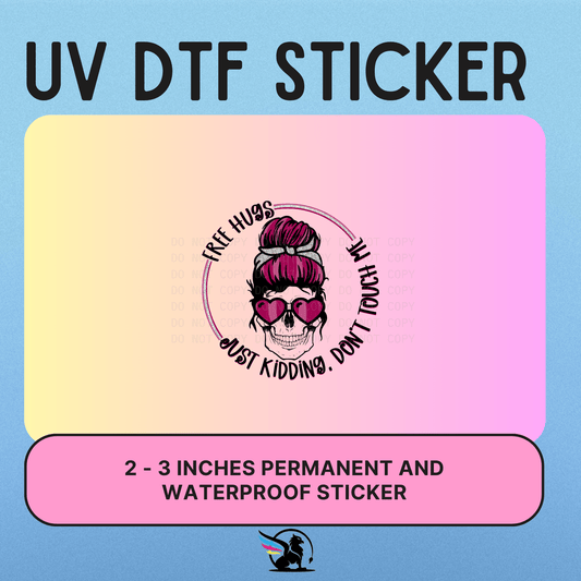 FREE HUGS | UV DTF STICKER