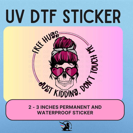 FREE HUGS | UV DTF STICKER