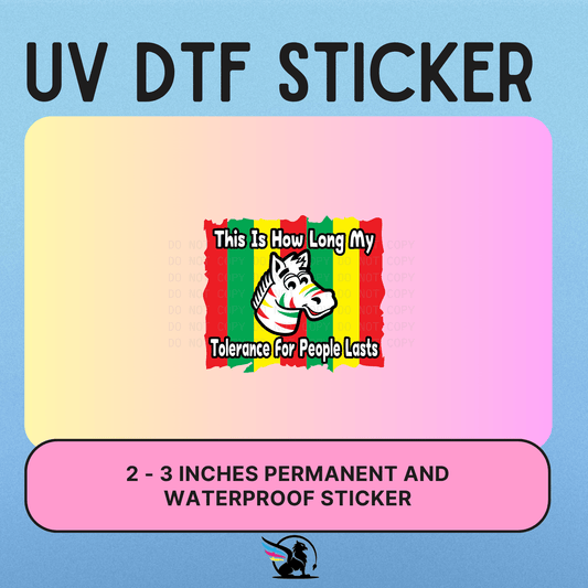 ZEBRA STRIPE GUM | UV DTF STICKER