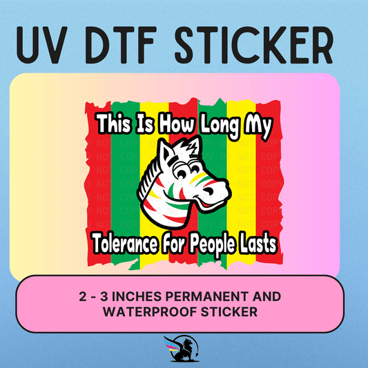 ZEBRA STRIPE GUM | UV DTF STICKER