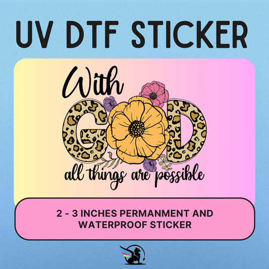 With God | UV DTF STICKER