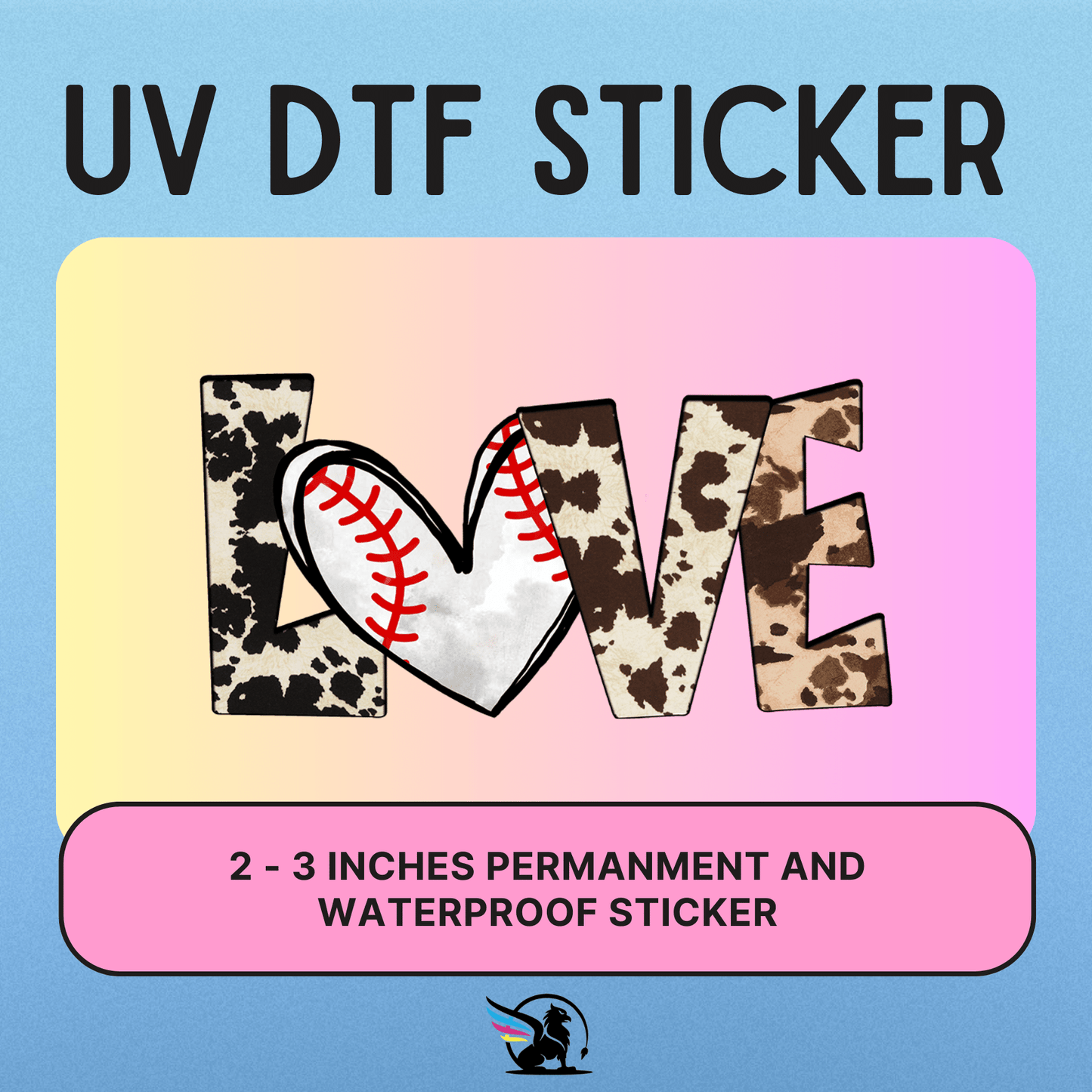 Love Baseball | UV DTF STICKER