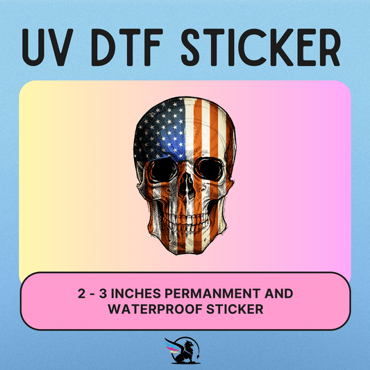 American Skull | UV DTF STICKER