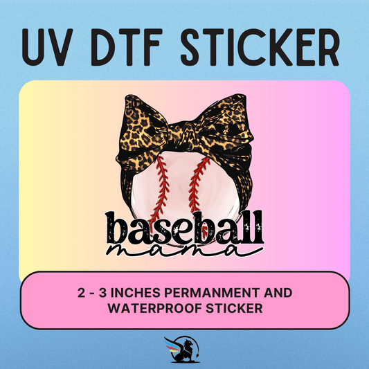 Bow Baseball Mama | UV DTF STICKER
