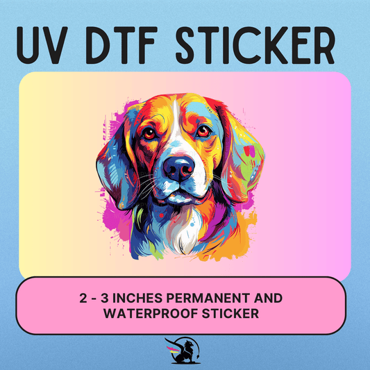 COLORFUL BEAGLE  | UV DTF STICKER