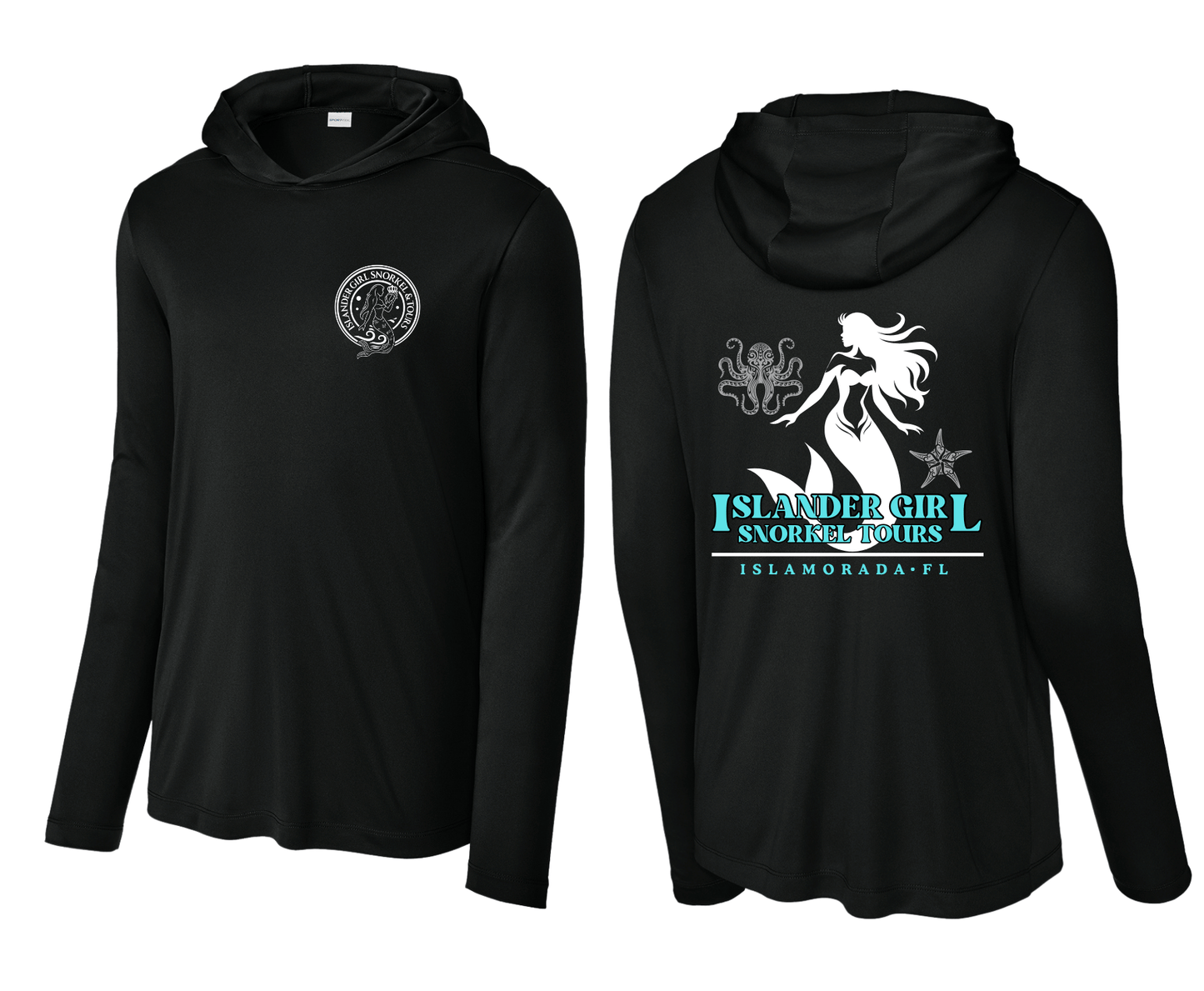 Islander Girl | Long Sleeve w/ Hood | Black & Blue