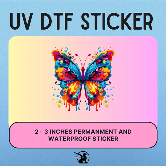 Water Colored Butterfly | UV DTF STICKER