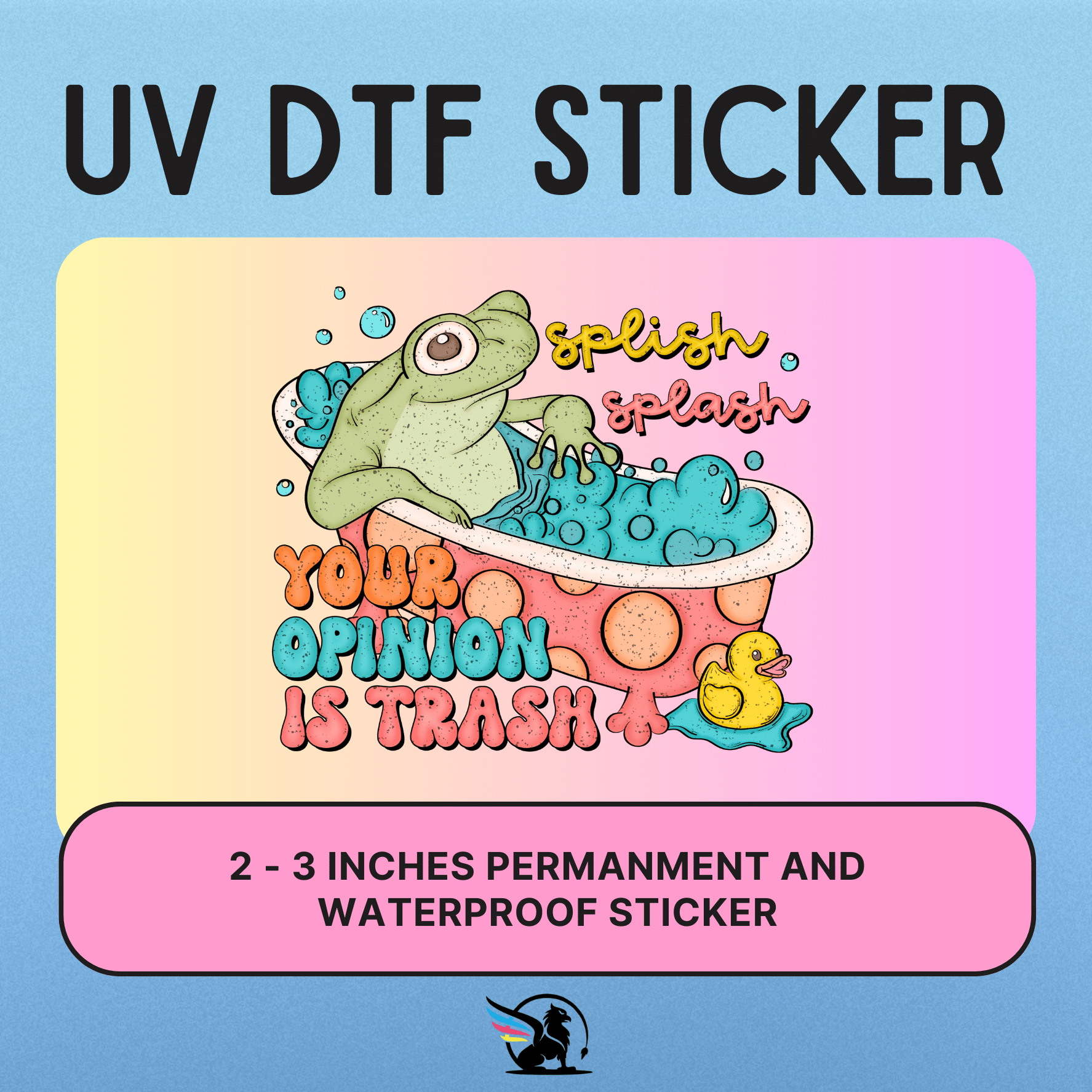 Splish Splash UV DTF STICKER Griffin Expressions