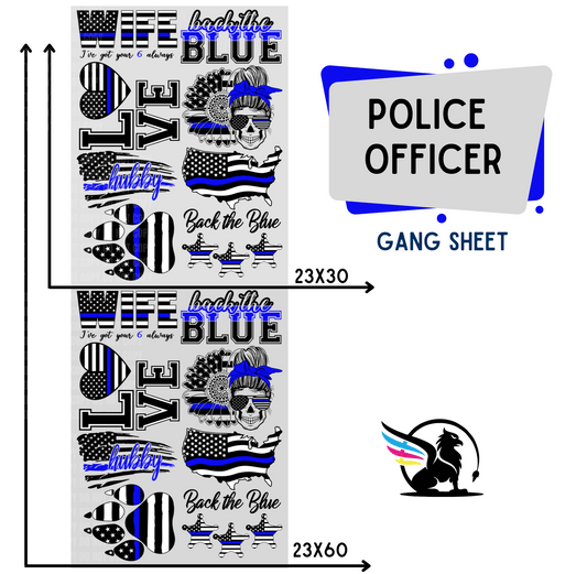 Premade Gang Sheet | Police Officer