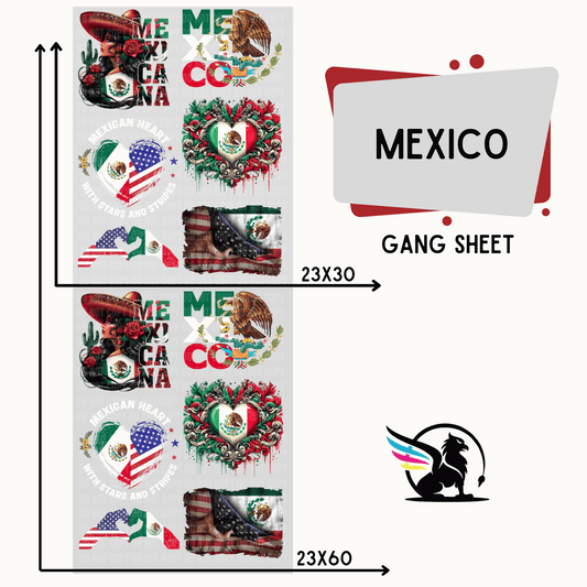 Premade DTF Transfer Gang Sheet For Graphic Tees| Mexico