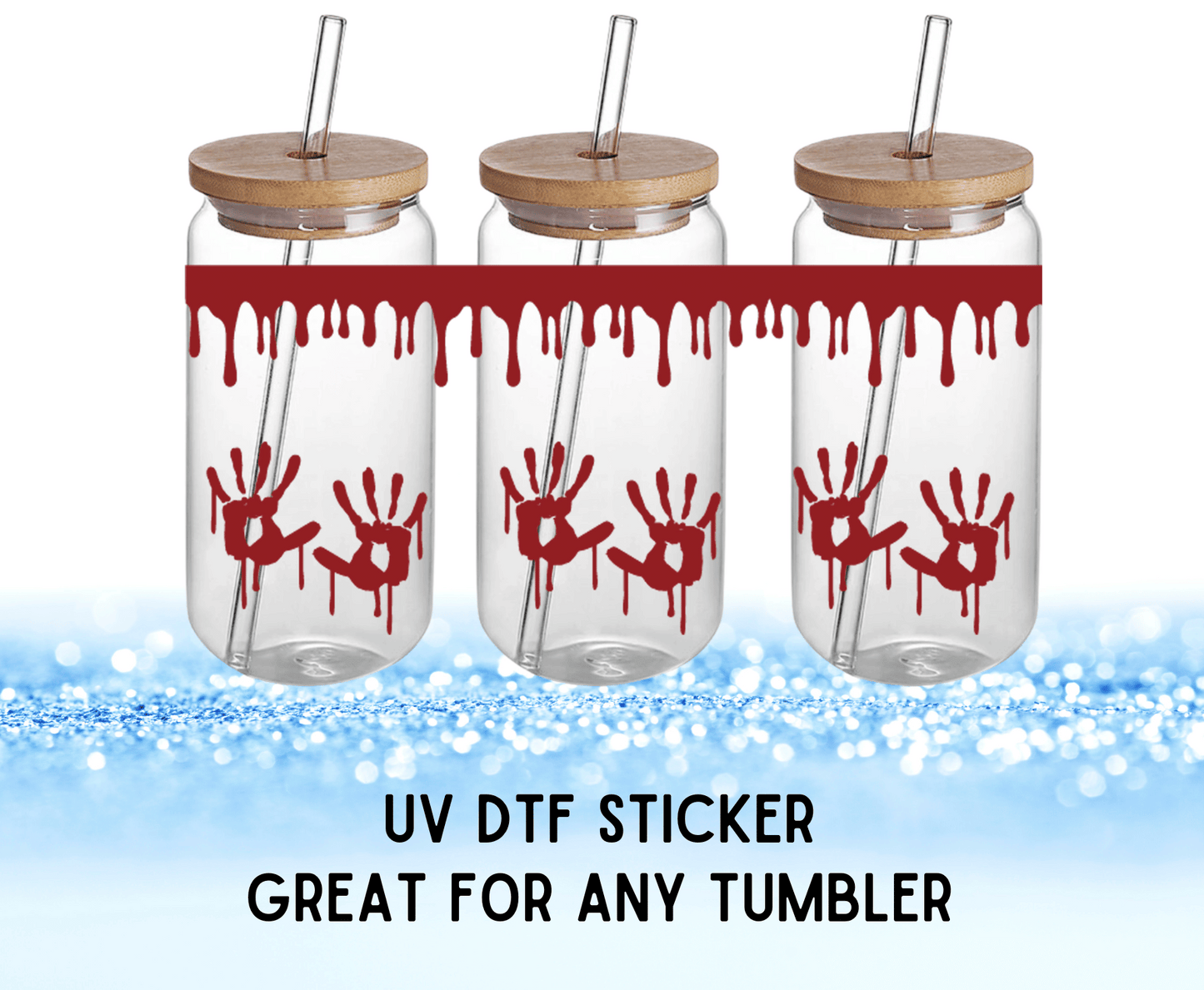 UV DTF Sticker | Bloody Hands