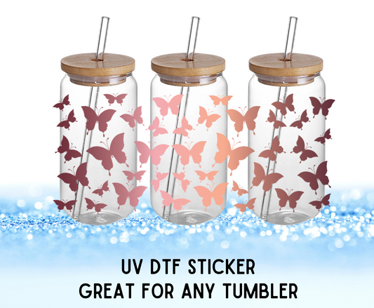UV DTF Sticker | Ombre Butterflies