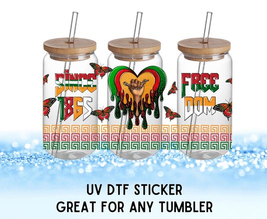Freedom Since 1865 | UV DTF Wrap – Waterproof, Durable, & Vibrant Sticker - Griffin Expressions
