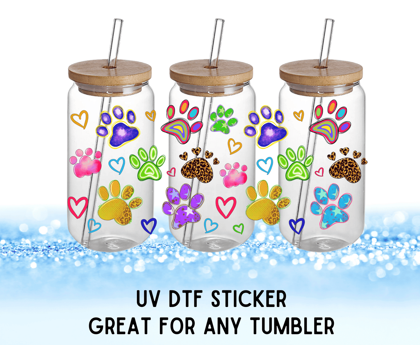 UV DTF WRAP | Colorful Paws