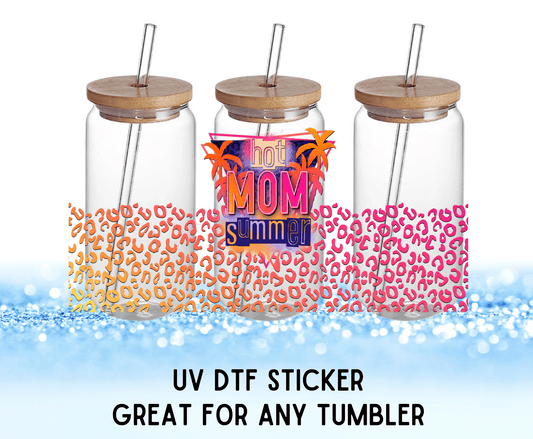 Mom Summer Colorful Flowers | UV DTF Wrap – Waterproof, Durable, & Vibrant Sticker - Griffin Expressions