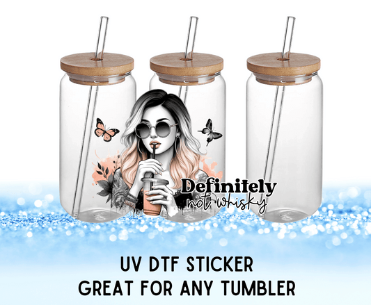 Not Whiskey | UV DTF Wrap – Waterproof, Durable, & Vibrant Sticker - Griffin Expressions