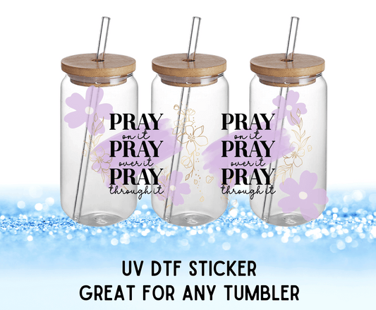 Pray | UV DTF Wrap – Waterproof, Durable, & Vibrant Sticker - Griffin Expressions